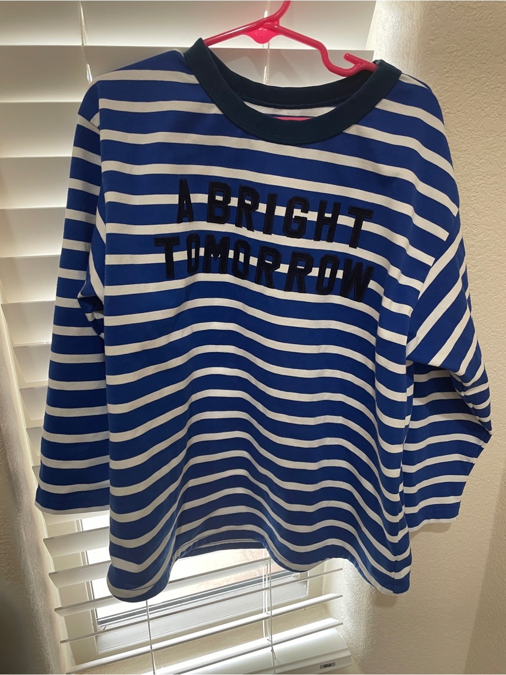 Girls' Blue & White Striped Tee - A Bright Tomorrow little girl 10years